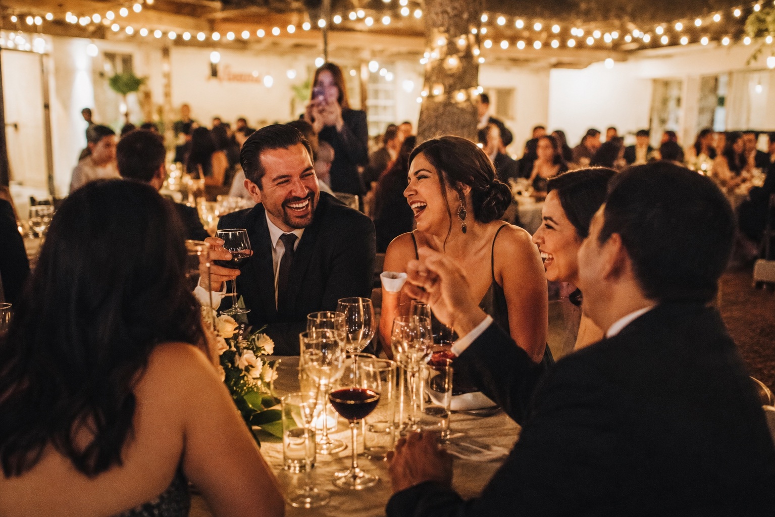 Recepción de boda con invitados en México